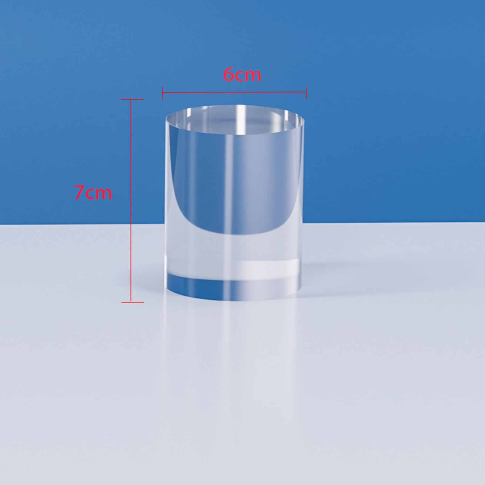 Akrylowy cylindryczny stojak ekspozycyjny, Blok ekspozycyjny z akrylowym cylindrem o różnych wysokościach 20-100 mm(Height 90mm)