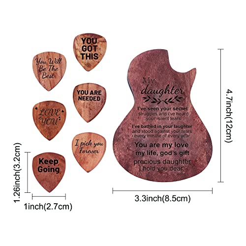 SUPERDANT Ma Fille Thème Guitare en Forme de Guitare en Bois Boîte de Médiators avec 6 Pcs Triangle en Bois Médiators de… - Les Beatles, Paul McCartney, John Lennon, RIngo Starr, George Harrison SUPERDANT Ma Fille Thème Guitare en Forme de Guitare en Bois Boîte de Médiators avec 6 Pcs Triangle en Bois Médiators de… – Image 4