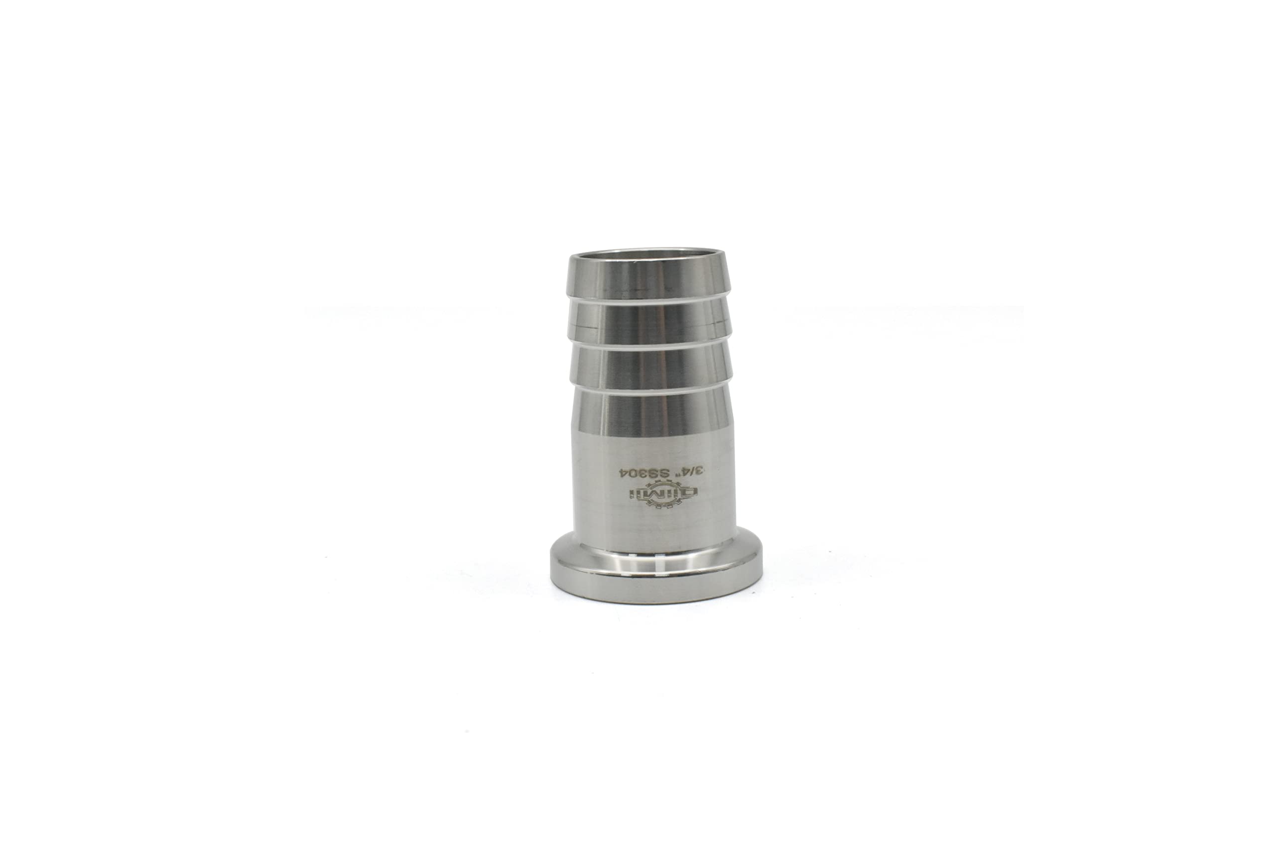 Adaptador de púas SS304 de la manguera de la tri abrazadera de 3/4 "con la manguera sanitaria de la brida 25.2m m
