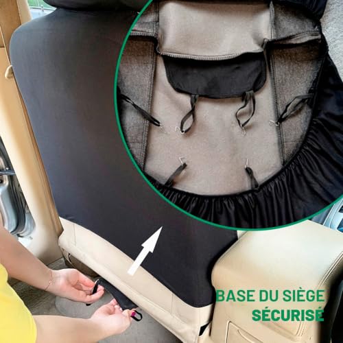Housse de siège avant de voiture universelle imperméable lot de 2