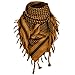 Survival General 100% Cotton Shemagh Tactical Military Keffiyeh Scarf Wrap Emergency Towel (Brown/Black)