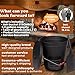BLACK OAK Ash Bucket Stromboli 5.3 GAL –Black with lid, Shovel & Gloves –Silver Handle –Large 20L, Fireproof Galvanized Steel & Powder-Coated, ash & Coal, Fireplace, Tiled Stove, Wood-Burning Stove