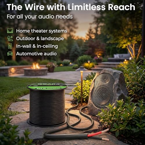 GEARit Outdoor Speaker Wire 12 Gauge,OFC Speaker Cable 100FT UL CL3 Rated Alternate view