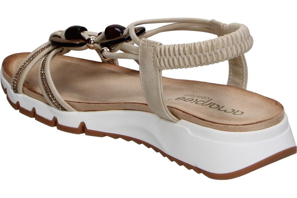 amarpies | Sandalias con Cuña Mujer – Sandalia Estilosa con Detalles – Sandalia de Verano sin Cierre – Slip On – Cuña Media y Cómoda – Versátiles y Estilosas – Modelo ABZ30146