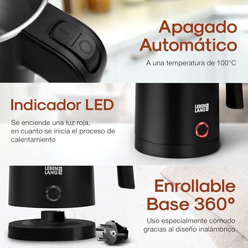 Miniatura 6 de Lebenlang Hervidor Agua Electrico En Acero Inoxidable - 0,5 Litros, 600w, Libre De Bpa I Pequeño Hervidor Electrico De Viaje I Pequeña Hervidores De Agua Eléctrico Mini Travel Kettle
