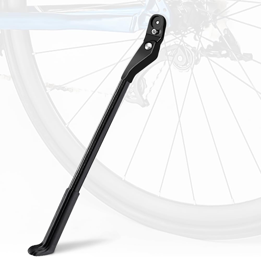 WOTOW Cavalletto Bici, Regolabile Alluminio Lega Cavalletto Laterale, Cavalletto per Bici Porta Laterale per Bici a sgancio rapido per bicicletta da 24”-27,5” e Pollicie Bici 700C 650C