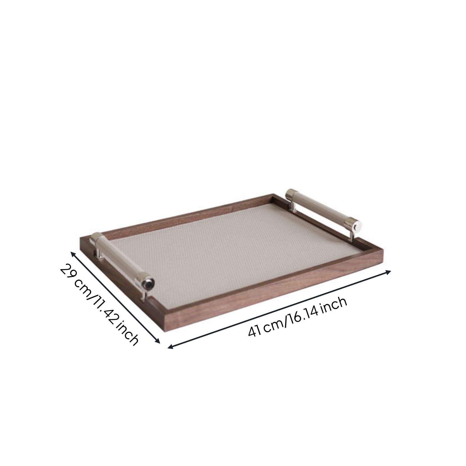 F Fityle Bandeja Bandeja Organizador Centro de Mesa Bandeja de Servicio con Diseño Resistentes Interior Adecuada para Organizar Llaves Joyas Velas Perfumes, Blanco, 41 29 5.5CM