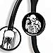 Skull Stethoscope Tag Personalized,Nurse Doctor Stethoscope ID Tag Customized, Medical Stethoscope Name Tag