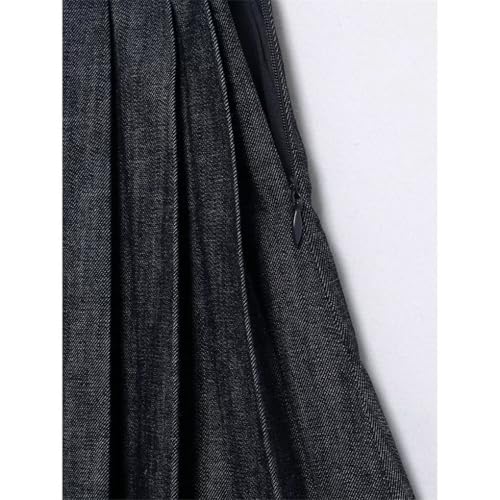 Women's Pleated Denim Mini Skirt3