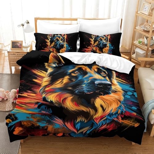 Housse de couette Chien Berger Allemand en microfibre douce - 2
