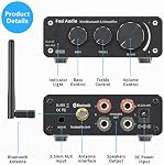 Fosi Audio BT10A Bluetooth 5.0 Stéréo Audio Récepteur d'amplificateur 2 Classe de canal D Mini Amplificateur intégré Hi-Fi pour haut-parleurs passifs à domicile 50W x 2 TPA3116