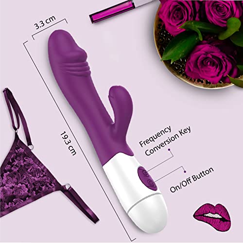 Vibradores 2 em 1 Estimulador Clitóris Feminino e Ponto G Feminino Língua Lambendo 7 Velocidades,mm4