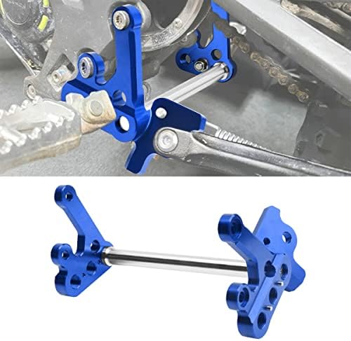URLWALL Motorcycle Foot Rest Brackets, Reinforced CNC Billet Aluminum Foot Peg Pedal Bracket Kit & Foot Support Rod for Sur-Ron Light Bee Segway (Blue)
