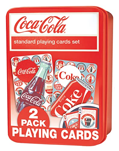 MasterPieces Coca Cola - 2 Pack Playing Cards - Tin Packaging
