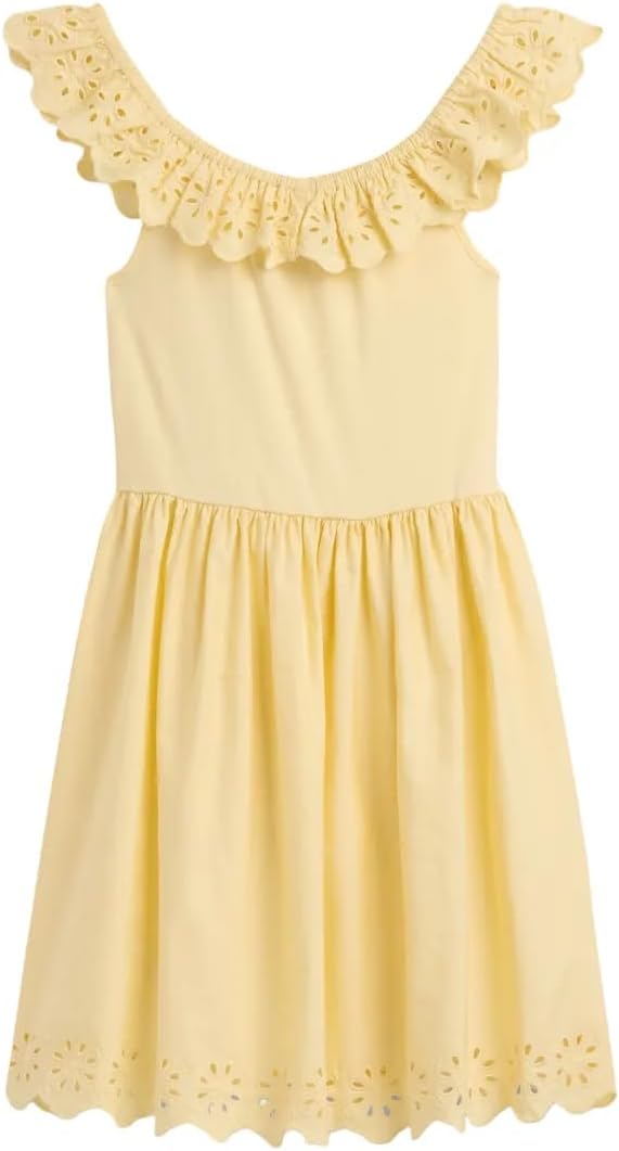 GAP Girls' Knit to Woven Eyelet Dress