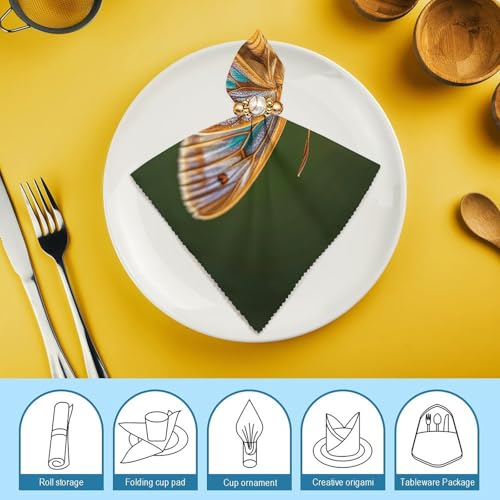 Servilletas de Tela Hermosas Alas de Mariposa 4 Piezas miniatura 7