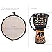 Djembe Drum, AKLOT African Drum Hand-Carved 8 inches Mahogany Goatskin Drumhead for Adults Starter Beginners