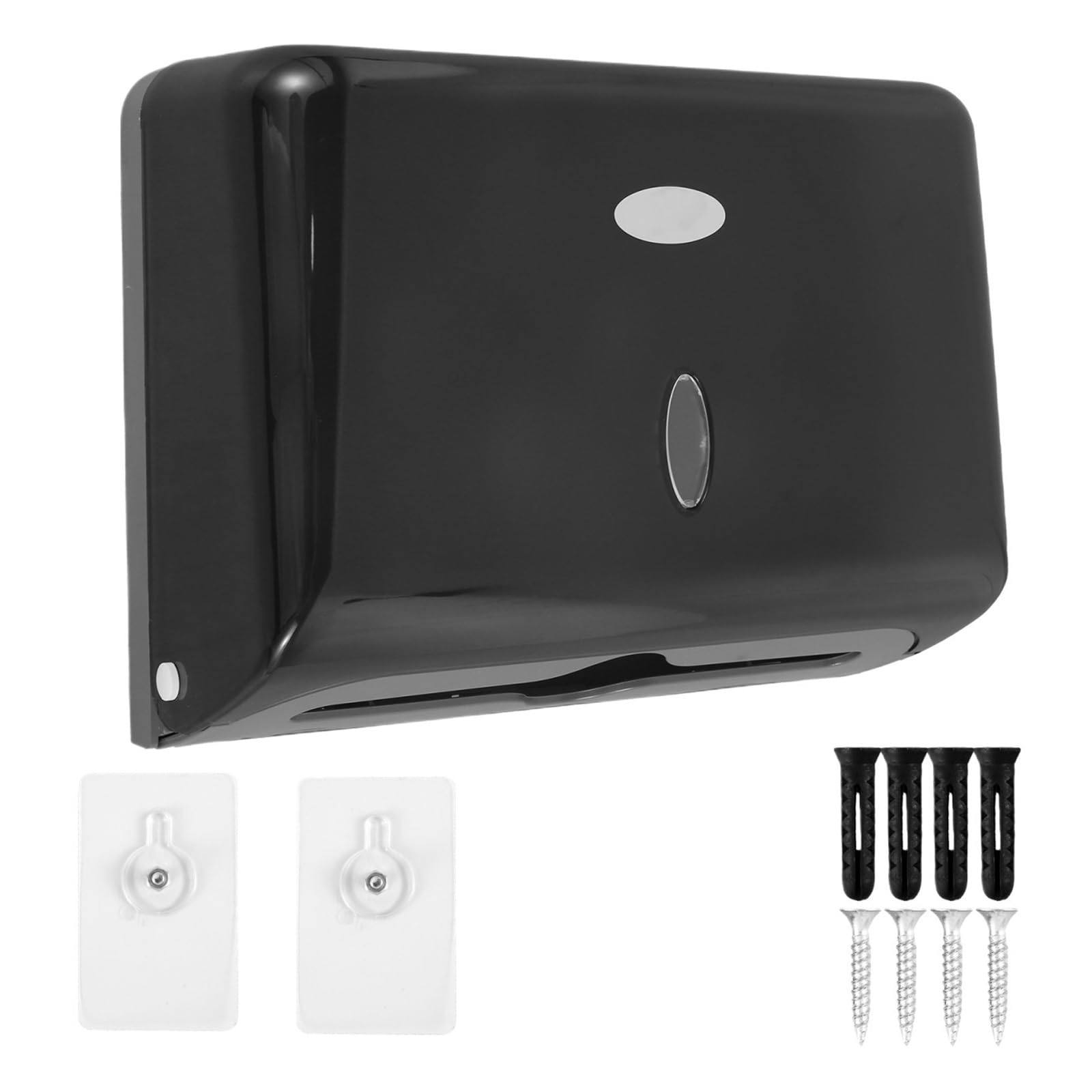 Tissue Box Wall Mount Paper Towel Box Universal Hotel Toilet Commercial Tissue Dispensers Multifold Tri-Fold Paper Holder home(Black)