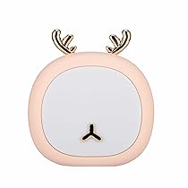 Pauleen Cervo 48237 Night Deer Luce Notturna per Bambini con Batteria LED Lampada Cameretta con Cambiamento Colore in Silicone Senza BPA