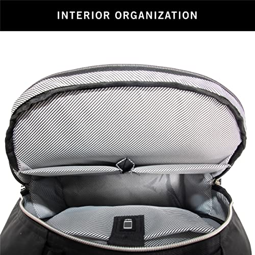 Kenneth Cole REACTION Women's Chelsea Chevron 15" Laptop and Tablet Backpack, Black - Image 6