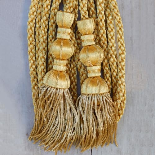 Cordón de Oro con borlas y fleco de canutillo para estandartes 4
