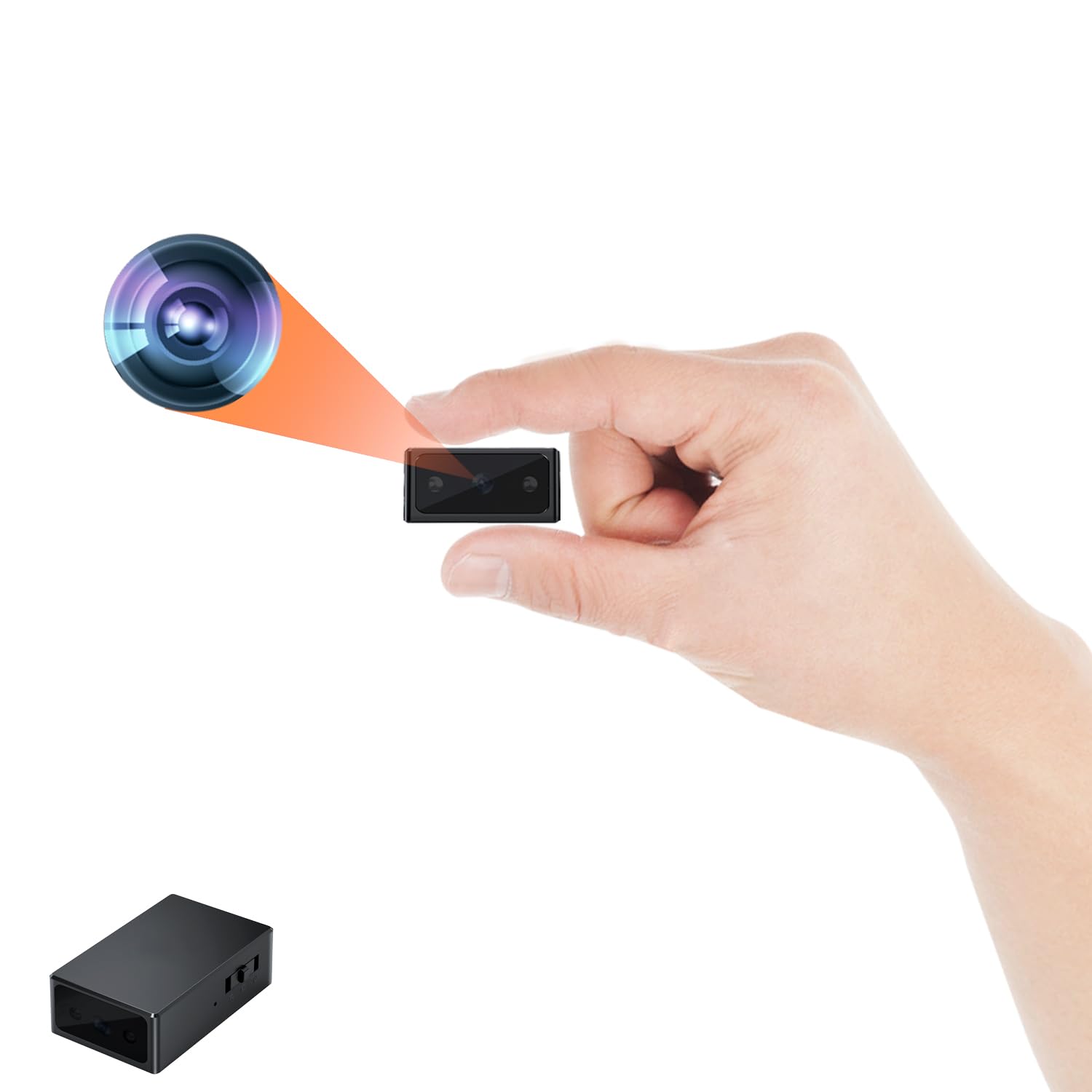 Mini Cámara Espía - 1080P Oculta Cámara - Micro Cámara vigilancia - detección Movimiento, Sensor de Gravedad, visión Nocturna, Grabación cíclica, sin función WiFi