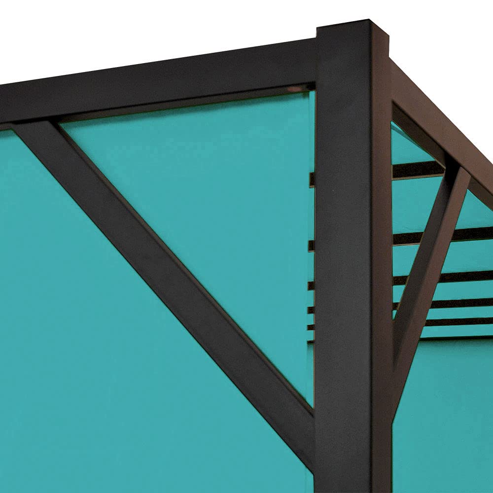 Mendler Pergola Baia Schiebedach türkis-blau - 4x4m