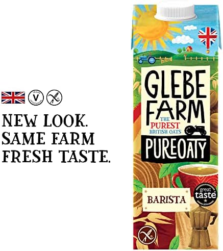 PureOaty Gluten Free Barista Oat Milk Made in The UK, Vegan, Unsweetened, Dairy-Free - 6X1L