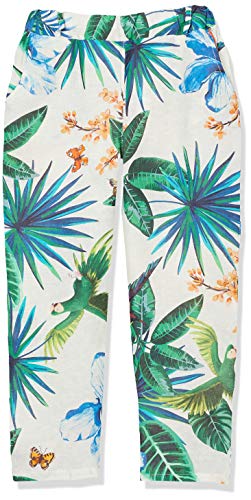 M Made in Italy Women's Crop Pants, White Combo, S