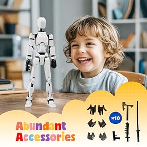 GAOFBA-10pcs-Lucky-13-Action-Figures-3D-Printing-Titan-13-Action-Figures-Multi-Jointed-Movablewith-3-Hand-Shapes-4-Weapons