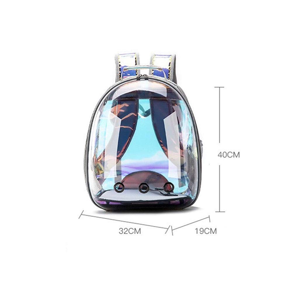 Bolsa de hombro transparente del gato del animal doméstico hacia fuera bolsas de mascotas bolsa mochila portátil de espacio grande gato Cápsula espacial transparente Panorama Productos para Animales