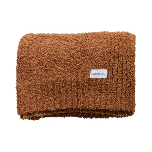 SARANONI Bamboni Baby Blanket | Luxury Plush Super Soft Blanket | Breathable Comfy Blankets for Kids and Teens | Caramel - 40" x 60"