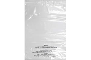 Belinlen 200-Count Clear Garment Bags for T-Shirts, Clothing and More - 12x18 Inches