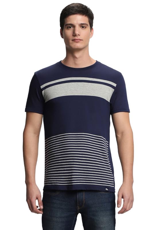 Image of Dennis Lingo Men's Cotton Solid Round Neck Slim Fit T-Shirts