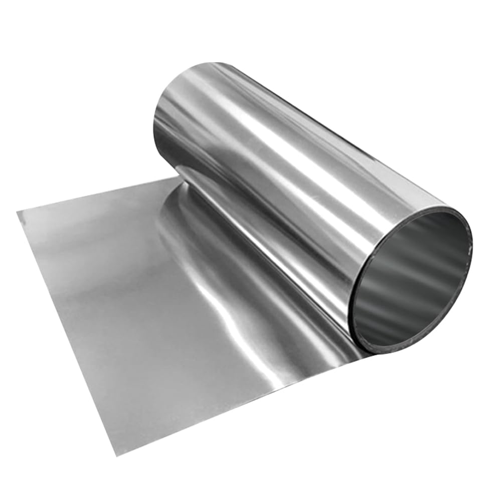 Płyty ze stali nierdzewnej, 0,1 x 1000 x 200 mm, blacha ze stali nierdzewnej, blacha ze stali nierdzewnej, 304, do napraw elektrycznych, rzemiosła (grubość 0,1 mm)
