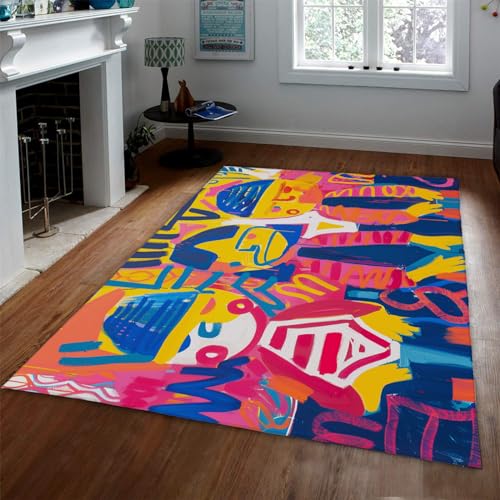 Tapis moderne personnage de dessin animé extra large doux 160x220 - 3