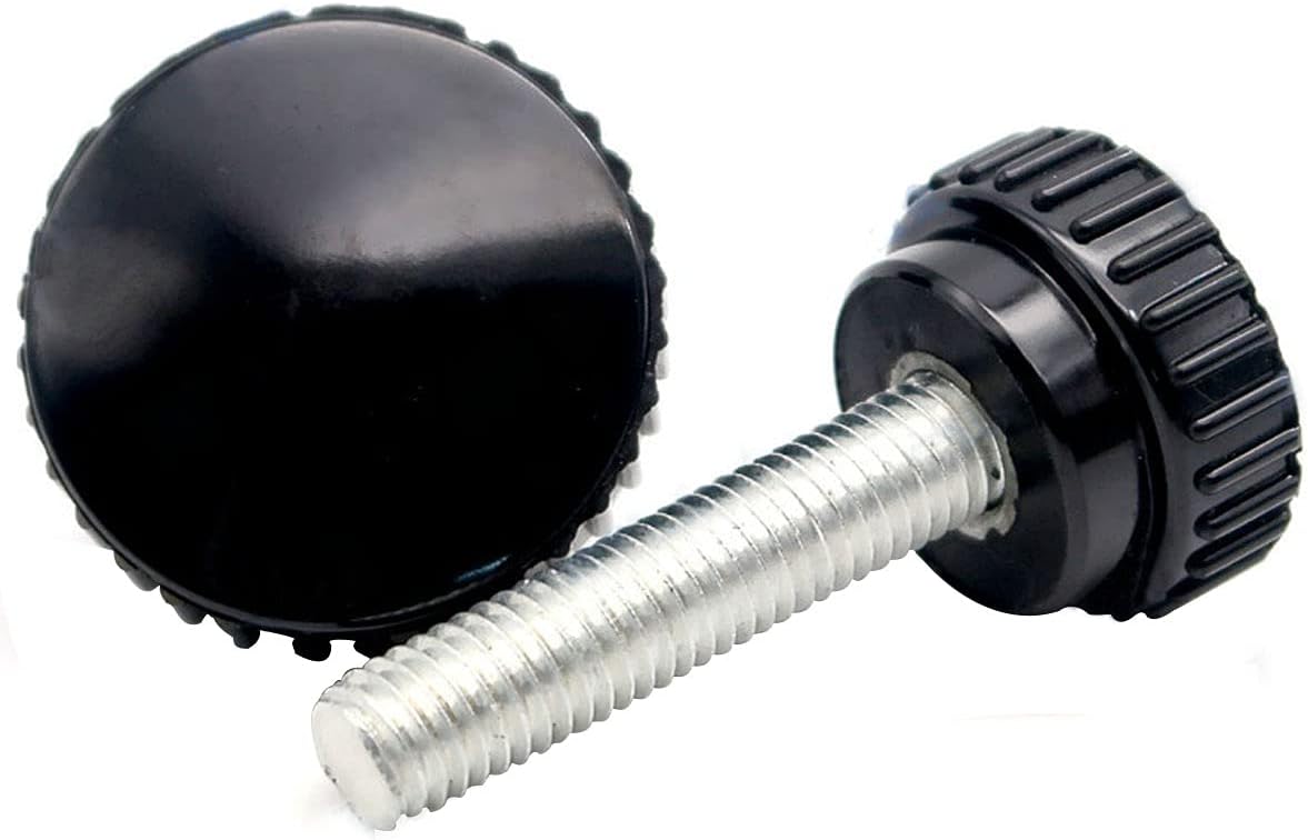 Star Knobs M5x15mm Round Head Screw Clamping Nuts Knob Grips Female Thread Bakelite Handle Black