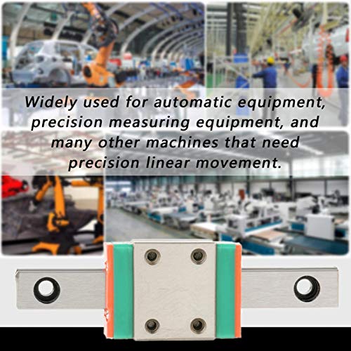 Mini Linearführung, LWL7B Metall Linearschienenführung mit Gleitblock, Linearschienenführung mit 7 mm Breite, Linearer Schienenblock für 3D-Drucker und CNC-Maschine, LWL7B (55MM)