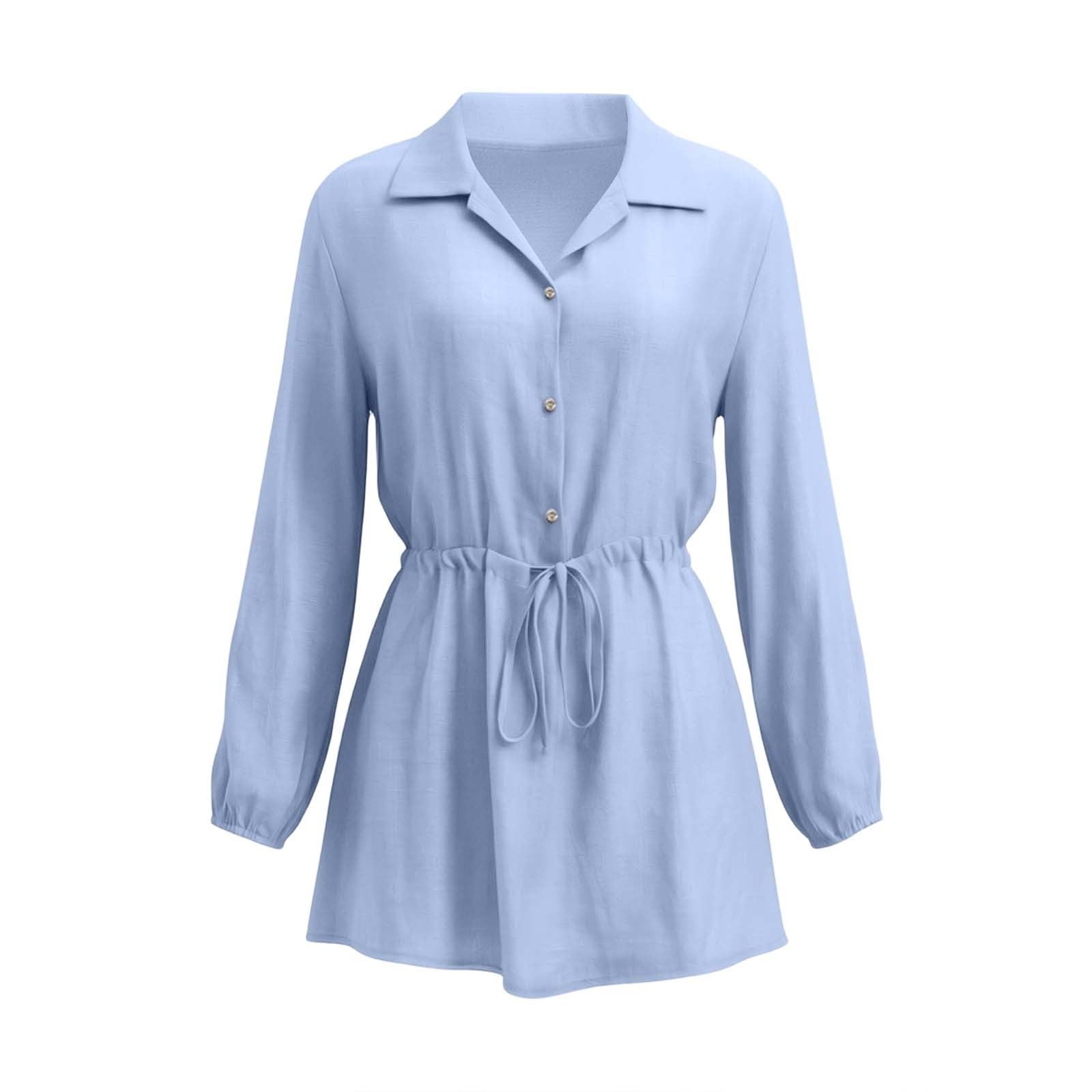 2026 Chemise Femme Manches Longues Ceinture Coupe Flatteuse Quotidien Travail Week-End décontractée élégante intemporelle Confortable Pratique Sobre raffinée
