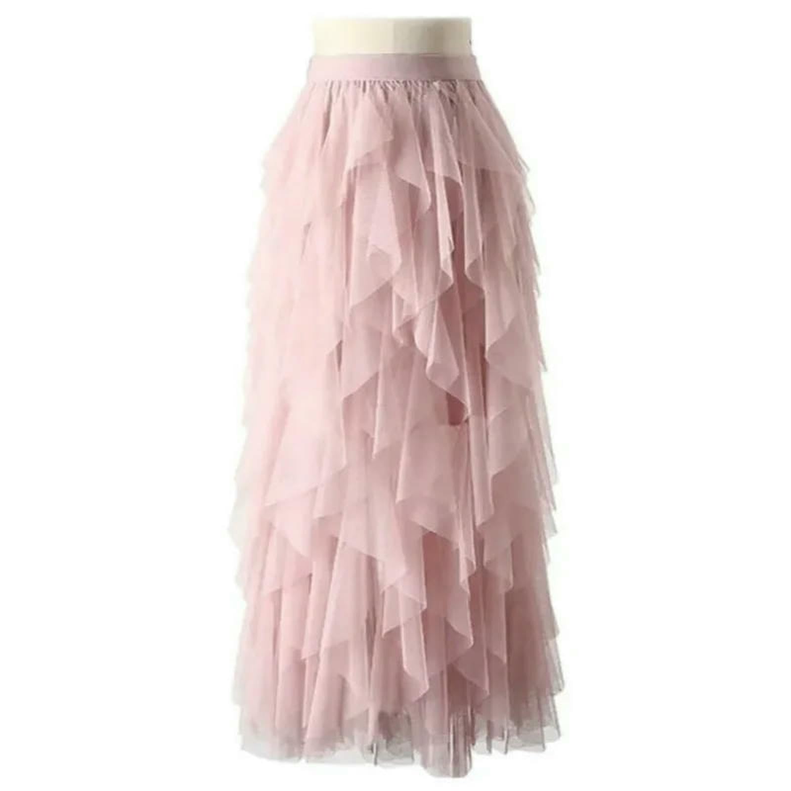 Gonna estiva Gonna Lunga Gonfia Irregolare In Tulle Elasticizzato Da Donna