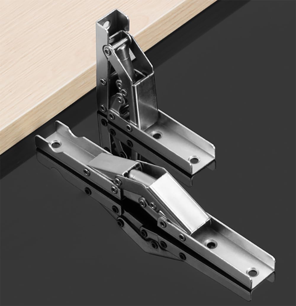 2 Movable Doors, Folding Cabinet Doors, flip Support, Piano Hinges