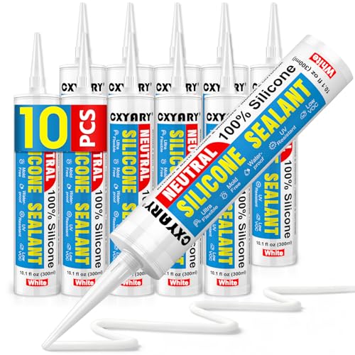 CXYARY Silicone Caulk & Sealant White 10 Pack