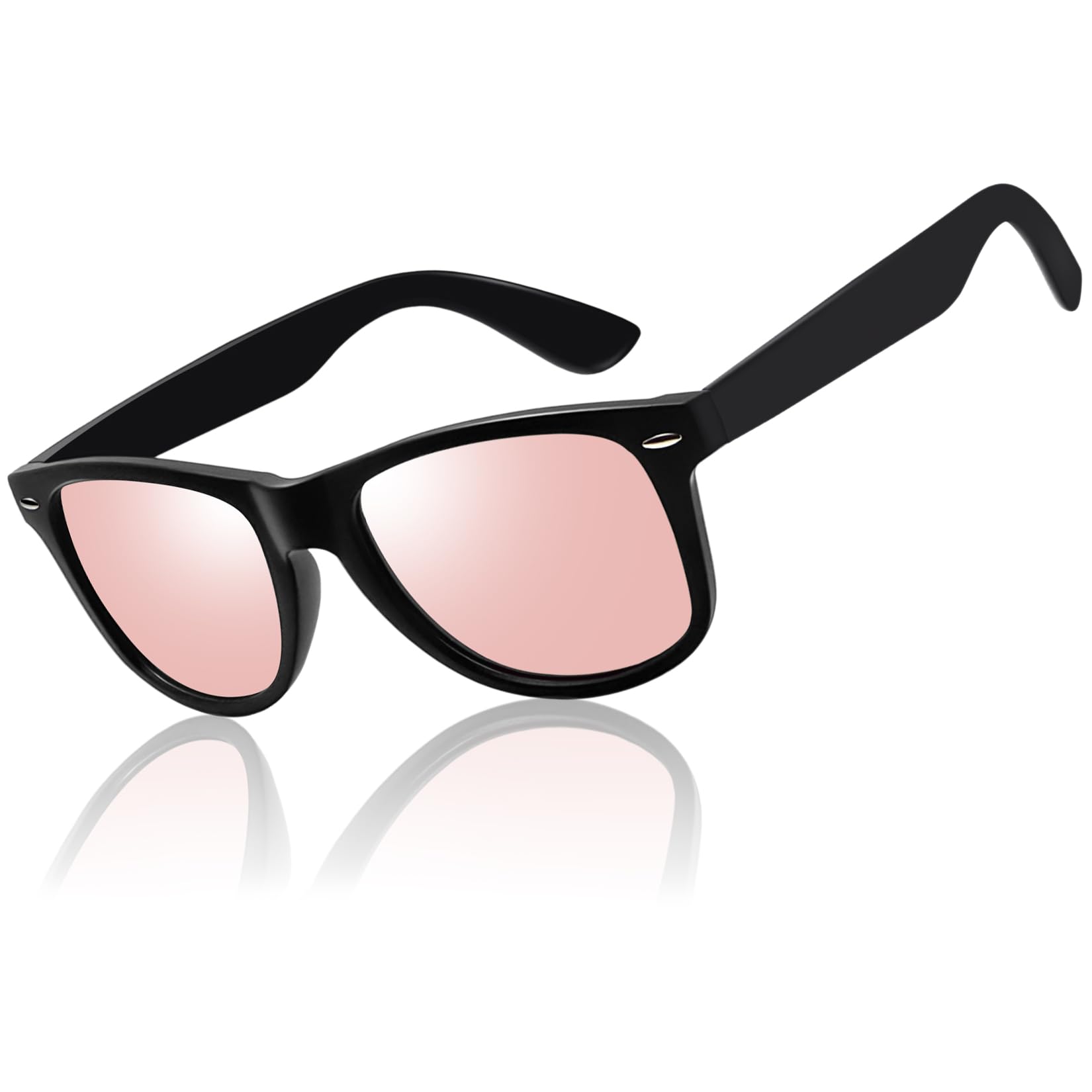 Joopin Square Polarised Sunglasses for Men Women UV Protection Unisex Mirror Retro Sunglasses Man for Driving Hiking Fishing Sports (Pink)