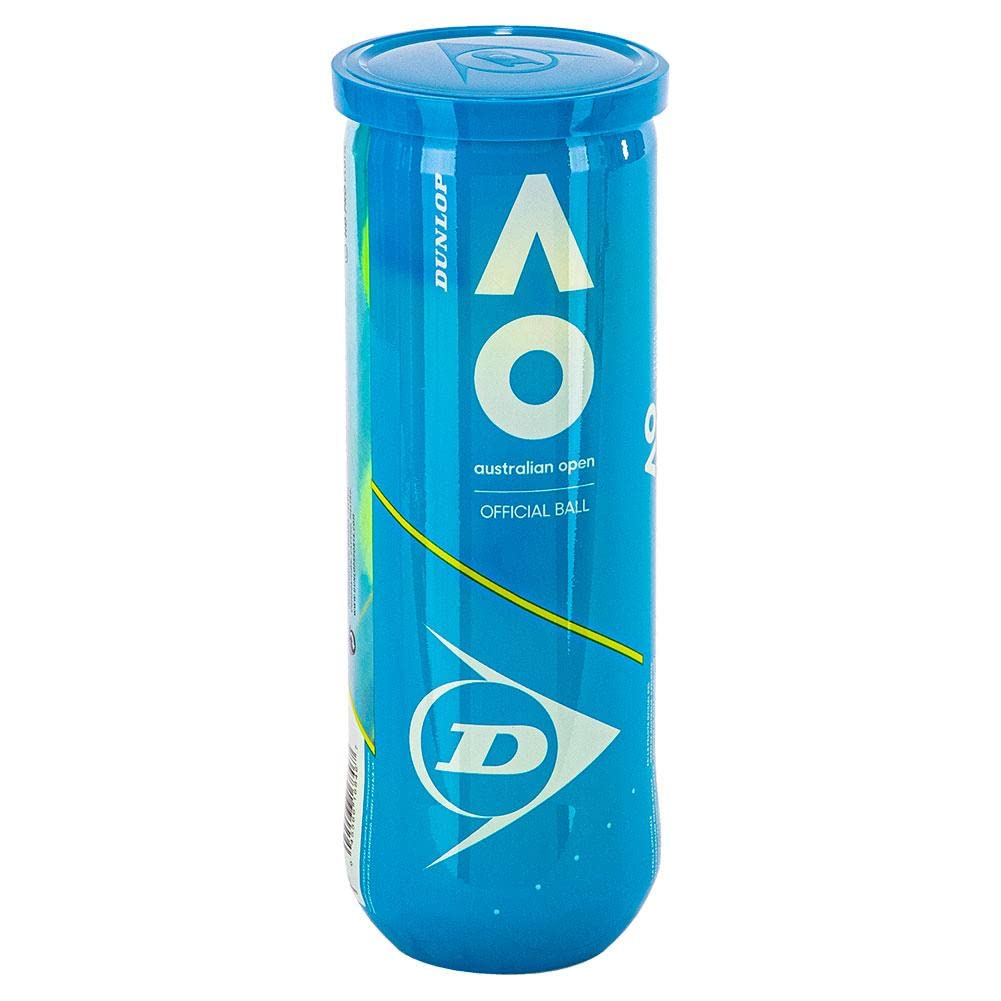 DUNLOP Australian Open (AO) Extra Duty All-Court Tennis Balls - 3 Ball Can (18 Cans)