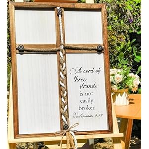 Three Strands Cord Wedding Unity Sign 16–22in A Cord of Three Strands Unity Rope Cross Braid for Wedding Ceremony Ideas Gift For Couple Christians God Knot Ecclesiastes 49 12