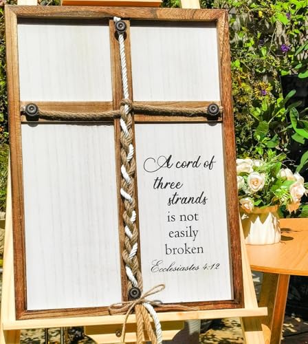 Threestrandscordweddingunitysign1622inacordofthreestrandsunityropecrossbraidforweddingceremonyideasgiftforcouplechristiansgodknotecclesiastes4912 Urban Country Home Decor Three strands cord wedding unity sign 1622in a cord of three strands unity rope cross braid for wedding ceremony ideas gift for couple christians god knot ecclesiastes 49 12 urban country home decor