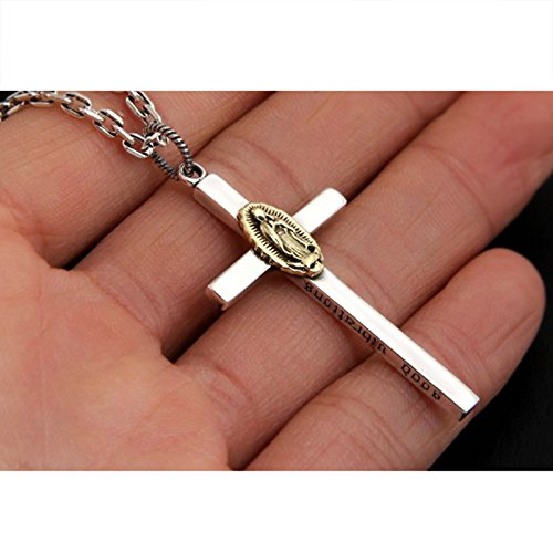 Cadena de plata de ley antialérgica con cruz para niños 4