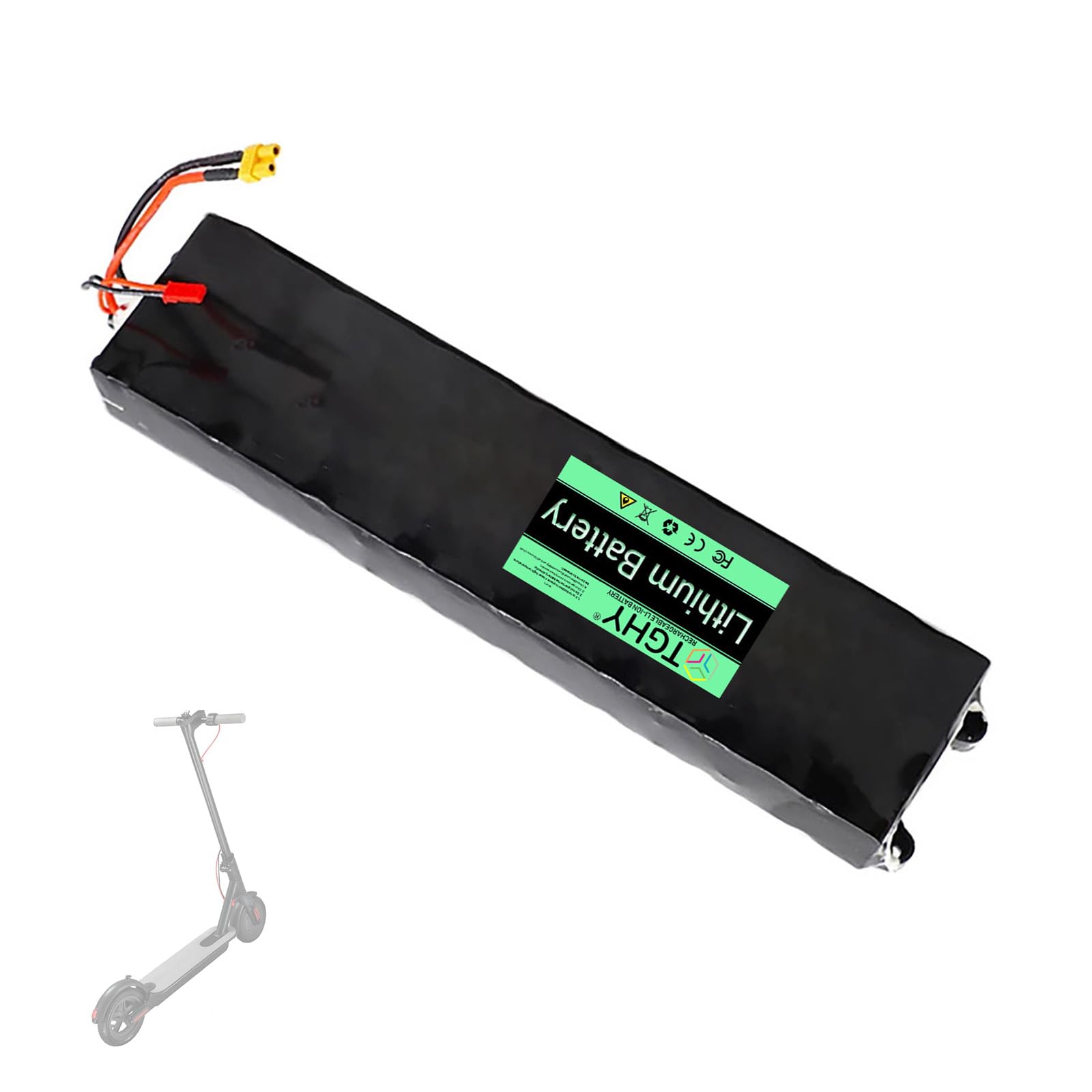 TGHY Electric Scooter Battery 36V 6.6Ah 7.8Ah 9Ah Lithium Battery Pack 36 Volt Skateboards Batteries Built-in BMS Board,36V 6.6Ah