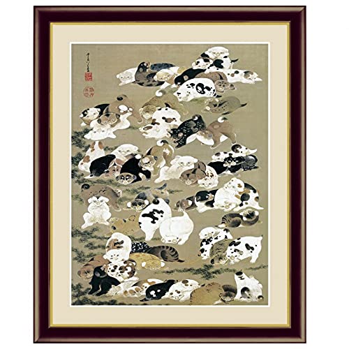 Amazon.co.jp: 日本の名画 伊藤若冲 百犬図（ひゃっけんず） F6 [g4