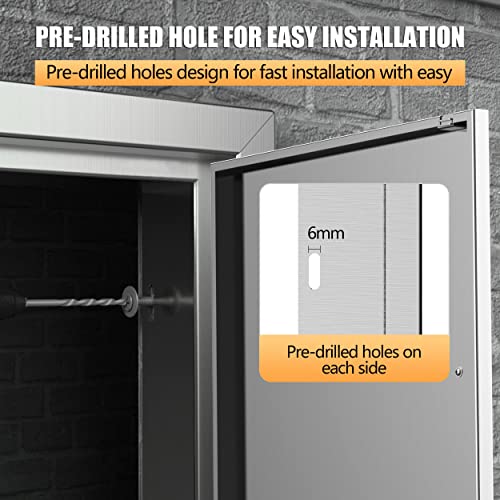 Kodom Bbq Access Door 26W X 24H Inch, Stainless Steel Double Bbq Doors,Weatherproof Outdoor Kitchen Doors For Bbq Island Outdoor Kitchen And Outside Cabinet #TOP5
